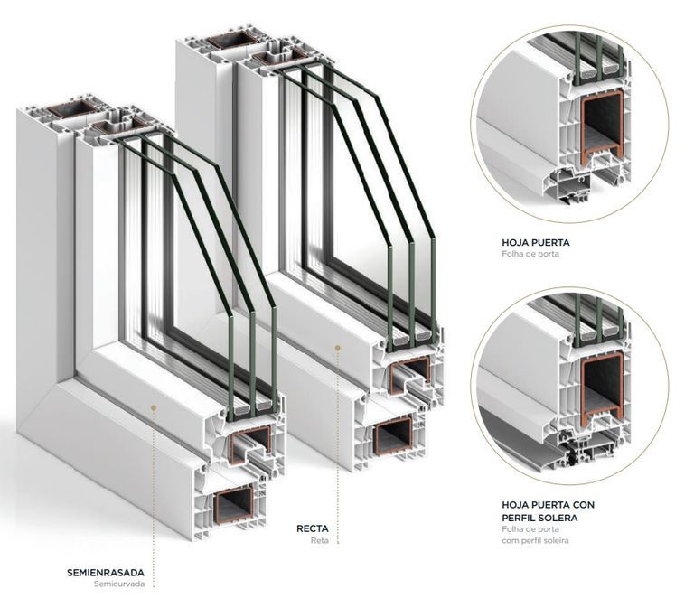 Ventana PVC 1 hoja oscilobatiente a medida gama Confort